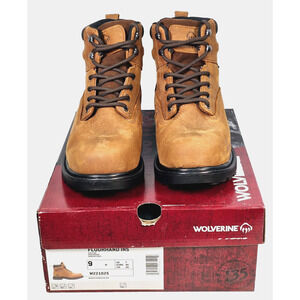 Wolverine Floorhand Insulated Steel-Toe 6" Women's 9W Brown Work Boots W221025